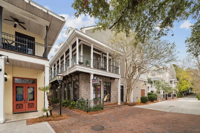 a view of a lake with a big yard