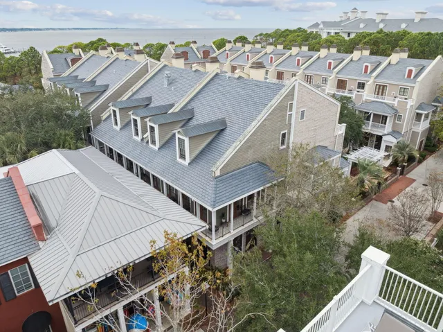 an aerial view of multiple house