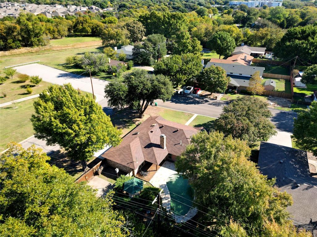 2109 Malone Street Denton, TX 76201 - Photo 34 of 36 an aerial view of residential house with outdoor space and swimming pool