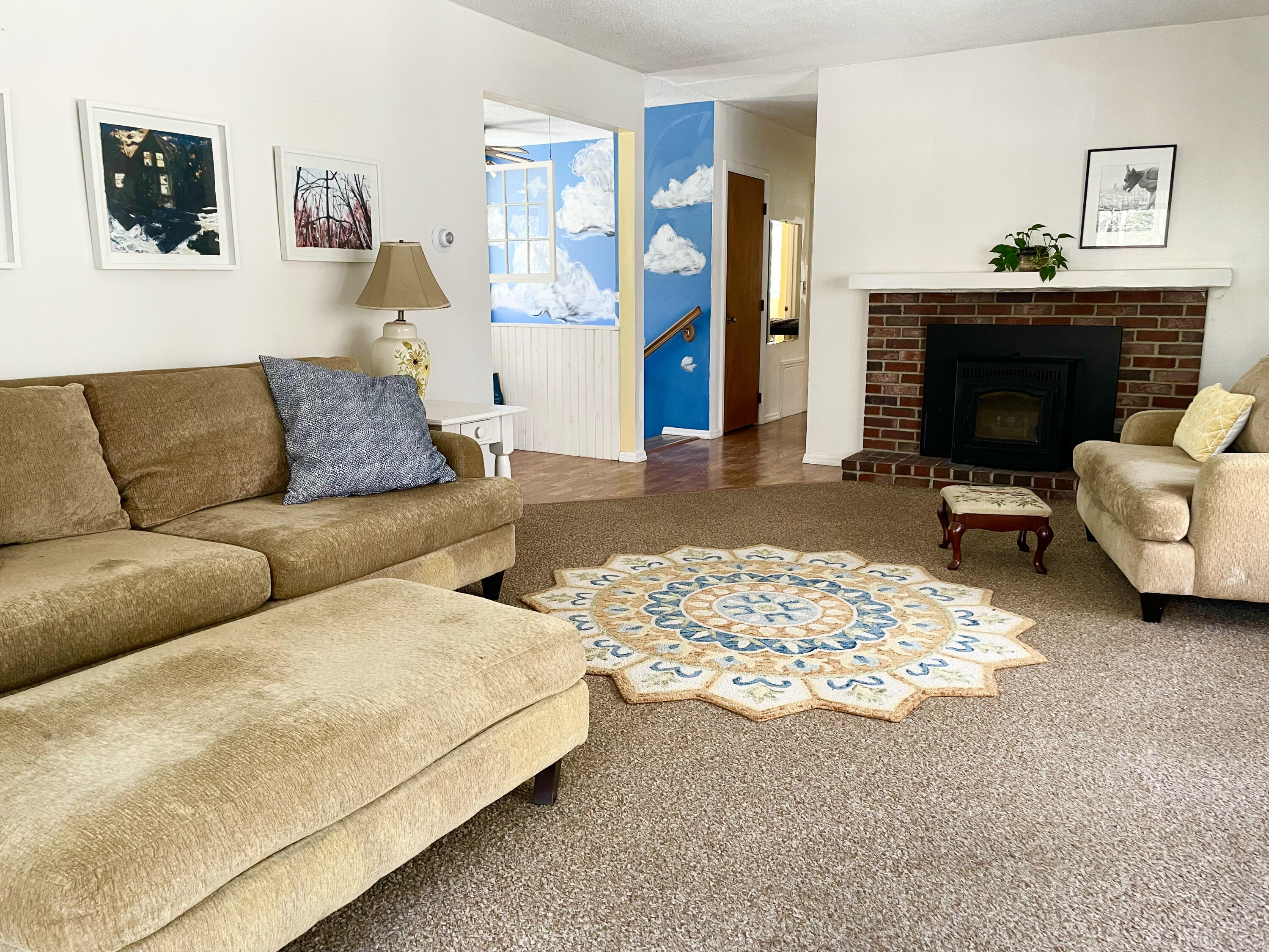 167 Kerns Hill Road Manchester, ME 04351 - Photo 11 of 47 10 Livingroom and stove