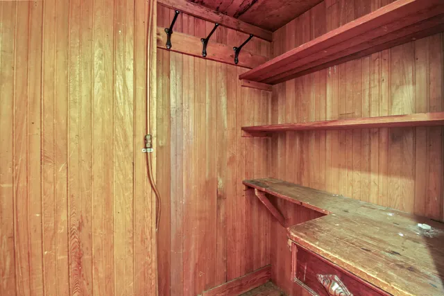 a view of a room with curtain