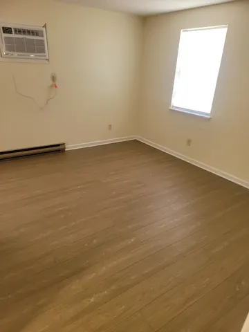 an empty room with a window