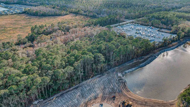 a view of a yard with a tree