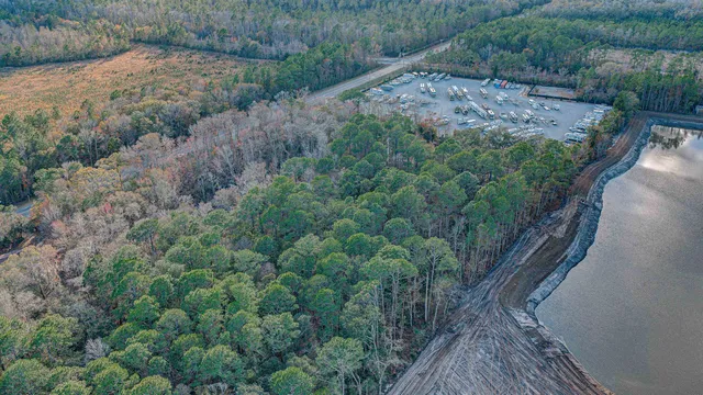 a view of a yard with an outdoor space