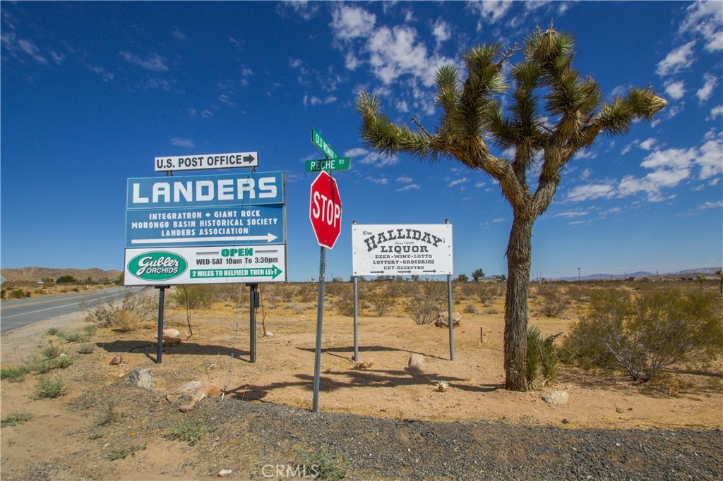 0 Old Woman Springs Road Landers, CA 92285 - Photo 2 of 15 a view of a sign board
