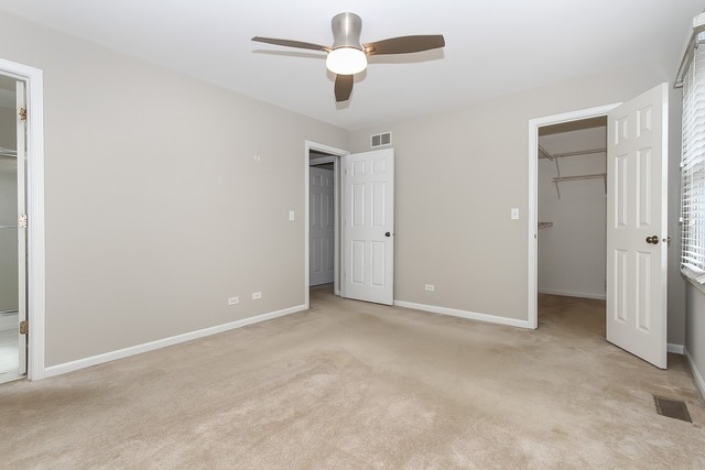 2784 Randall Ridge Drive Elgin, IL 60124 - Photo 14 of 20 an empty room with closet and a chandelier fan