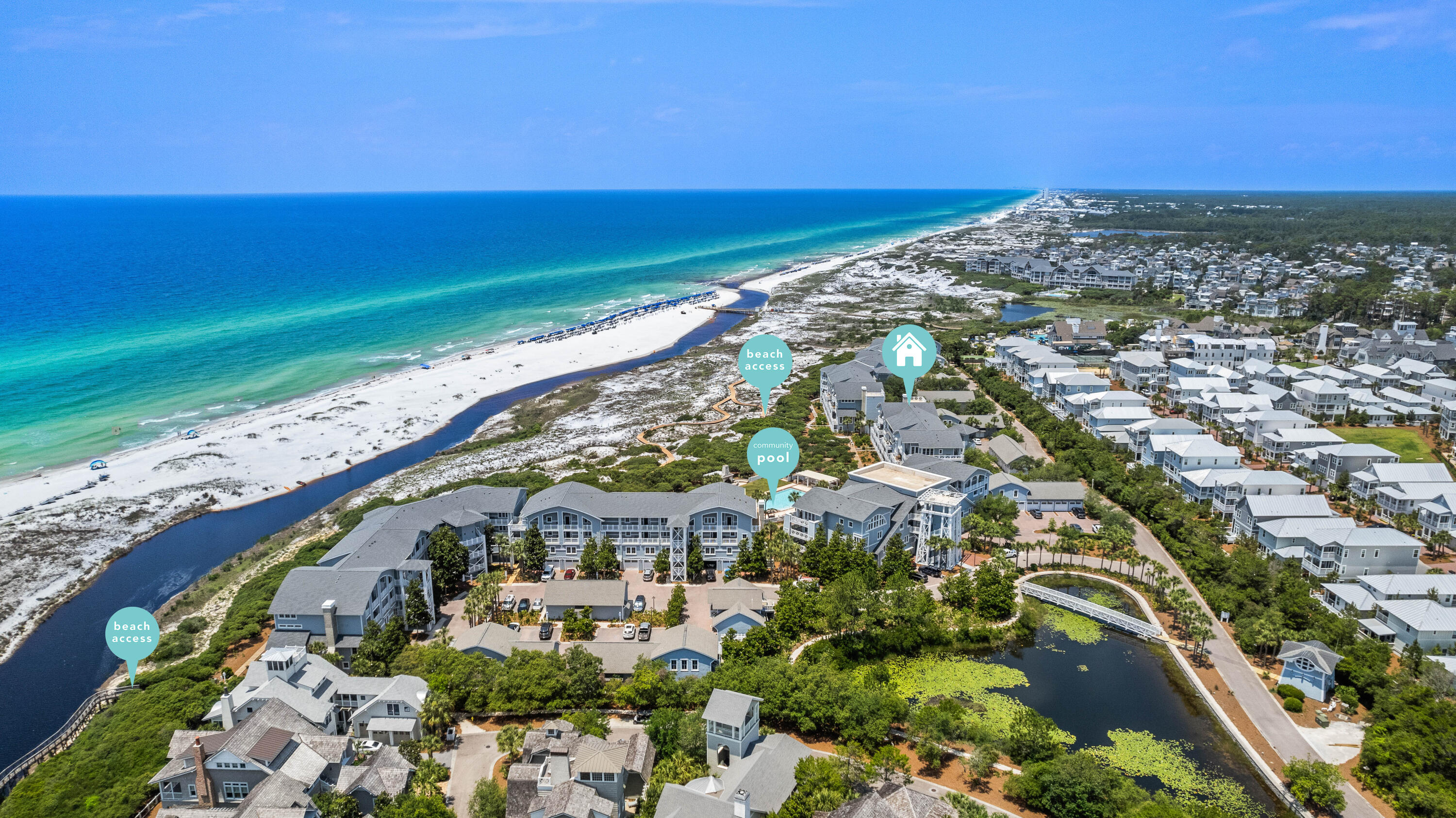 337 Bridge Lane, Unit 422B Inlet Beach, FL 32461 - Photo 3 of 55 a view of a city with an ocean