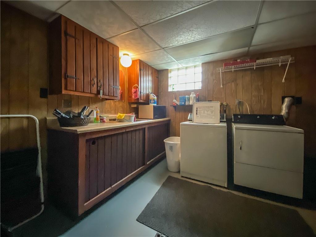 145 Stuber Road New Brighton, PA 15066 - Photo 27 of 27 a utility room with cabinets washer and dryer