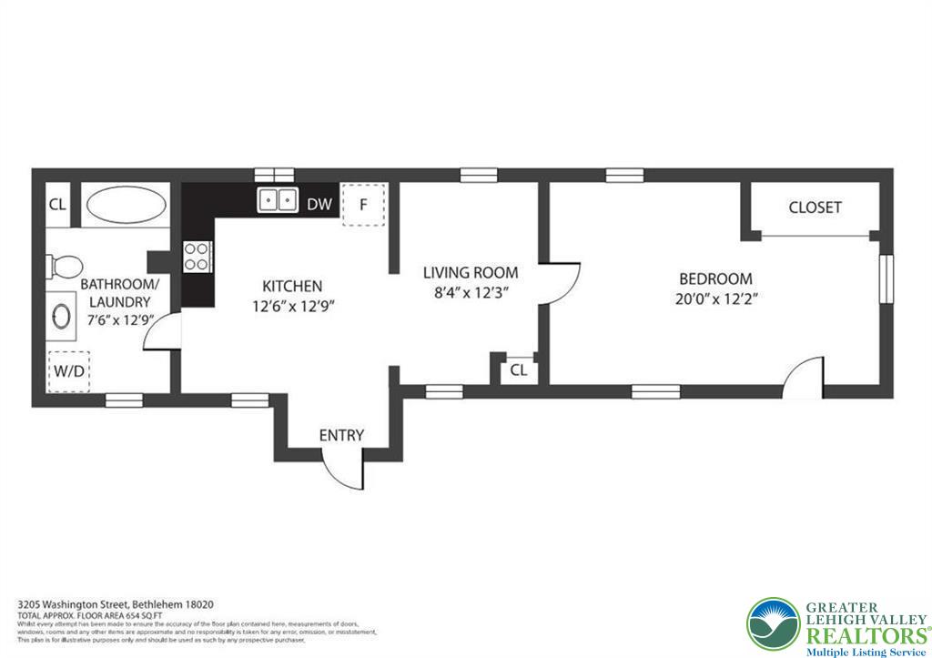 3203 Washington Street Bethlehem, PA 18020 - Photo 3 of 14 a picture of a floor plan