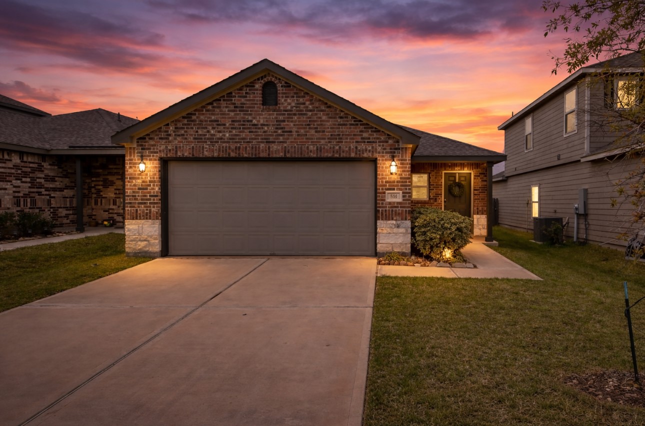 514 Dalloway Street Conroe, TX 77316 - Photo 1 of 27 Digitally enhanced twilight image – exterior lighting added