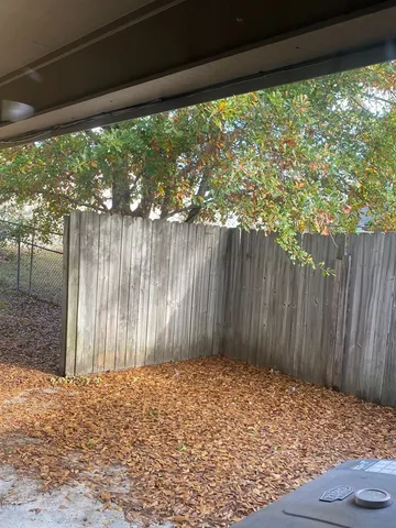 a backyard of a house
