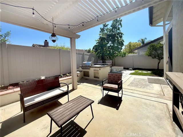 a outdoor space with a couch