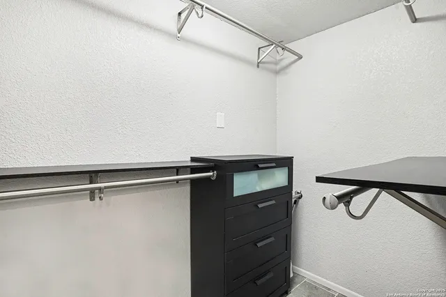 a close view of closet