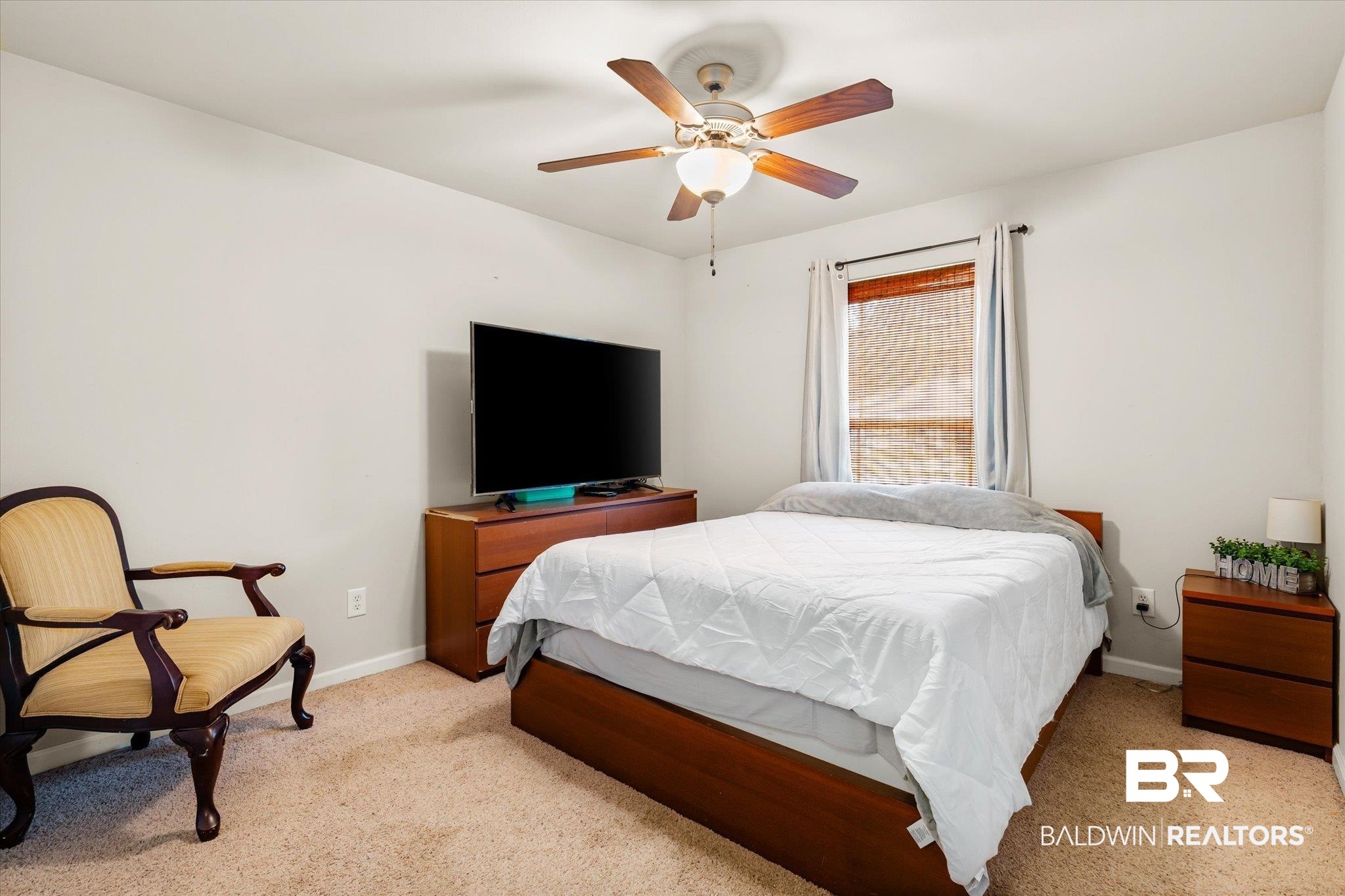 2855 Rebecca Drive West Mobile, AL 36618 - Photo 14 of 22 Bedroom featuring ceiling fan and light carpet