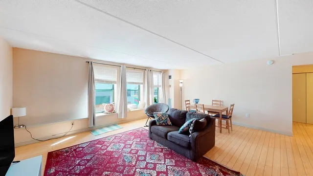 a living room with furniture and a couch