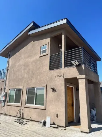 a front view of a house