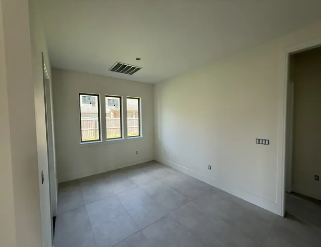 an empty room with a window