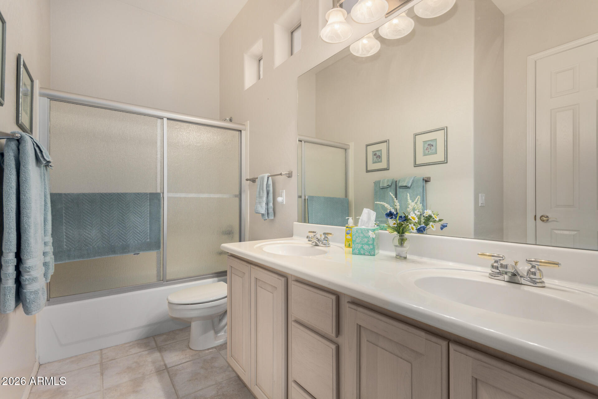 4419 East Robin Lane Phoenix, AZ 85050 - Photo 18 of 28 a bathroom with a sink a toilet and shower