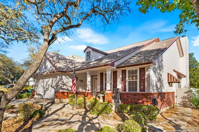 a view of a house with a patio