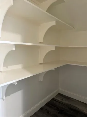 a room with a closet