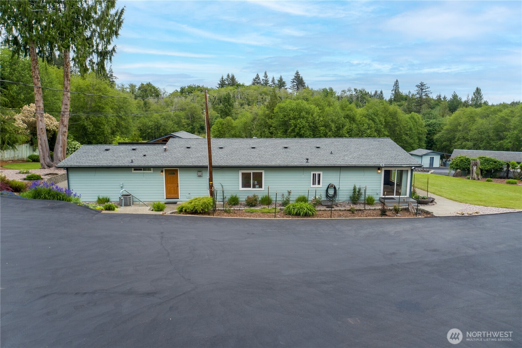 741 Southeast Cook Plant Farm Road Shelton, WA 98584 - Photo 9 of 38 an aerial view of a house and garden