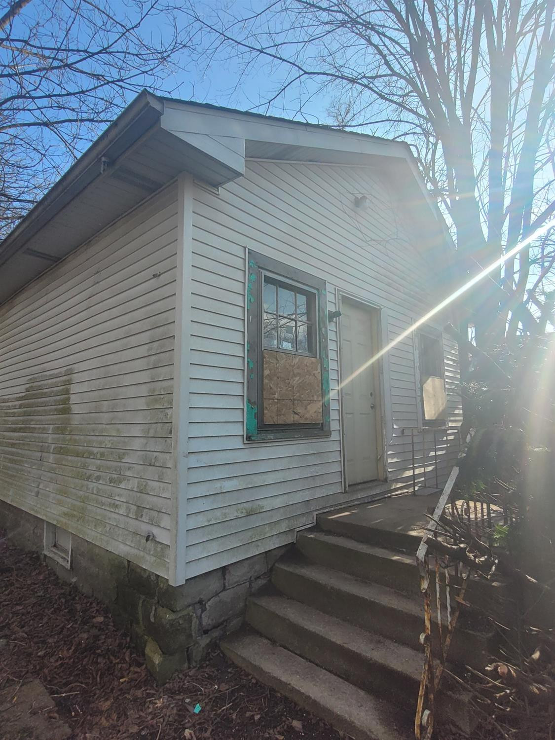 4613 Maryland Street Gary, IN 46409 - Photo 2 of 14 a view of backyard with stairs and wooden stairs