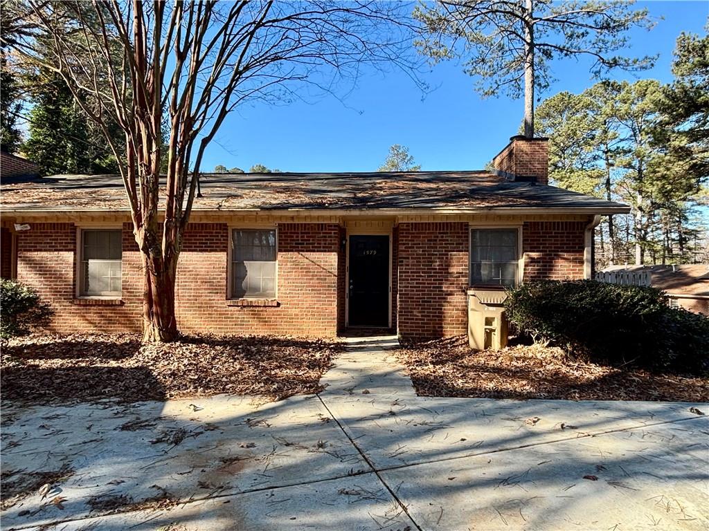 a front view of a house