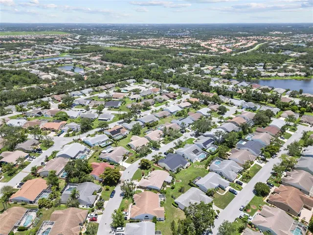 an aerial view of a city