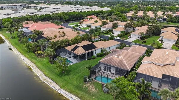 an aerial view of multiple house