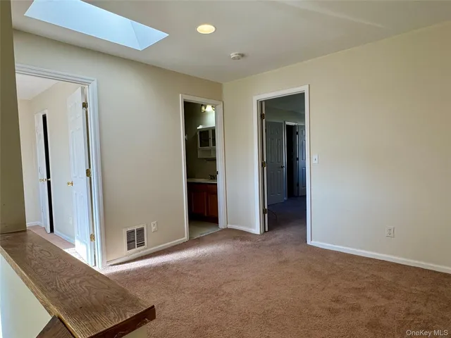 an empty room with closet