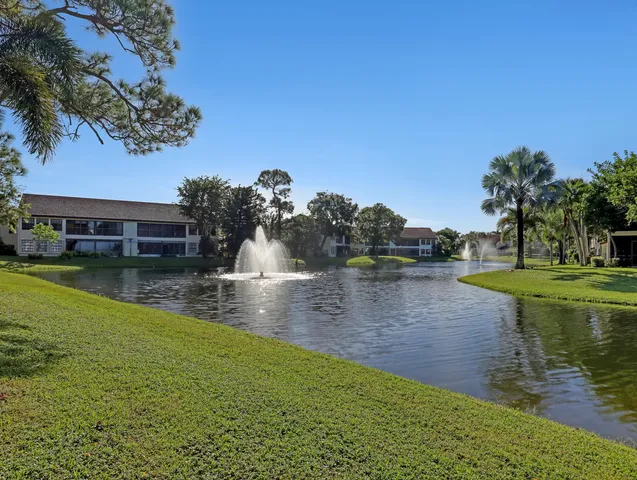 a view of a lake with houses