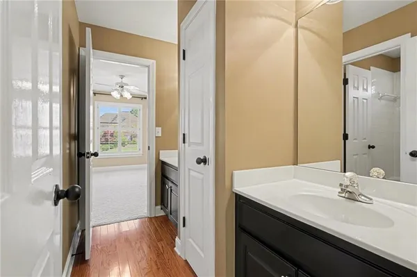 a bathroom with a shower and a bathtub