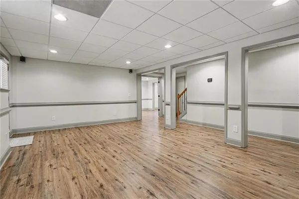 wooden floor in an empty room with wooden floor