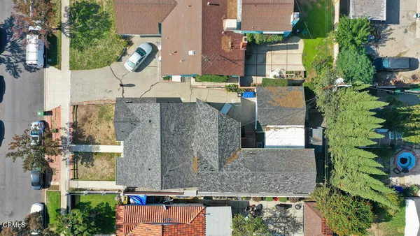 an aerial view of multiple houses