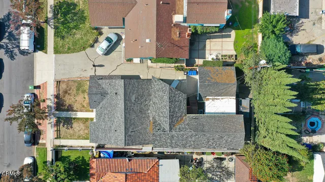 an aerial view of multiple houses