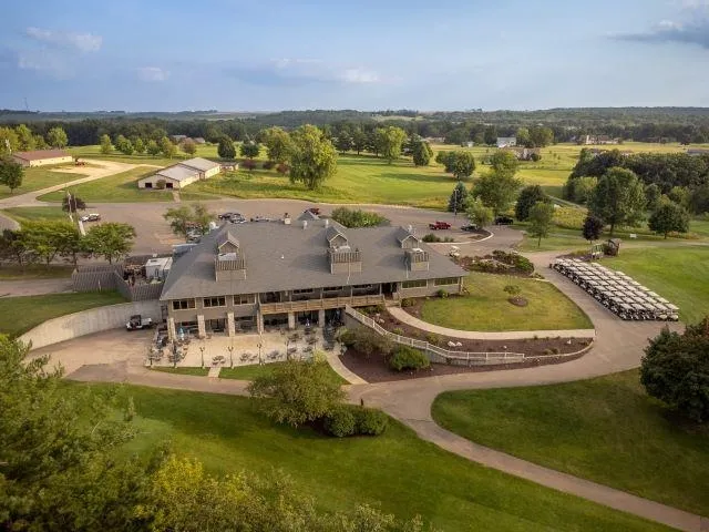 a view of a swimming pool with an ocean view