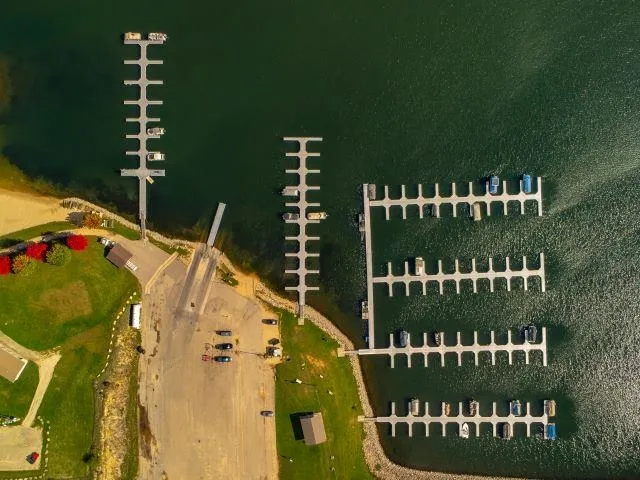 a view of a wooden door and sign