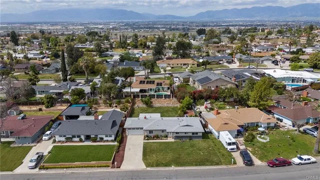 an aerial view of multiple houses