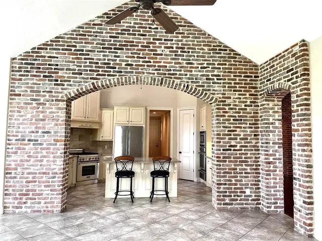 a front view of a building with a glass door