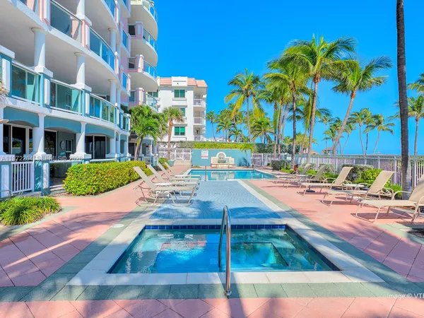 a view of a brick building with a outdoor space