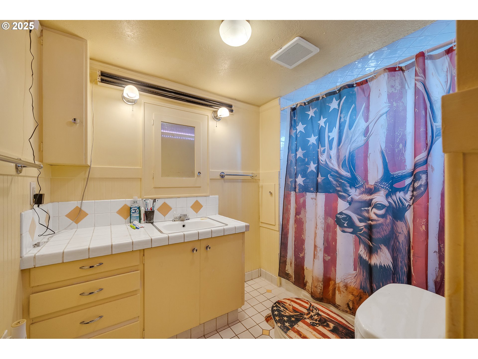 1703 4th Street Tillamook, OR 97141 - Photo 23 of 36 a bathroom with a sink and a mirror