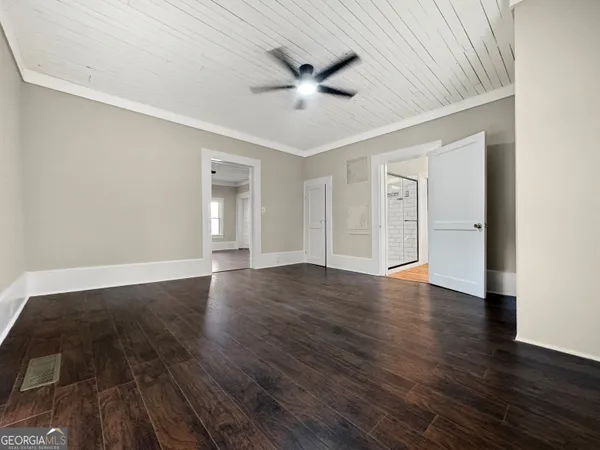 a big yard with lots of green space