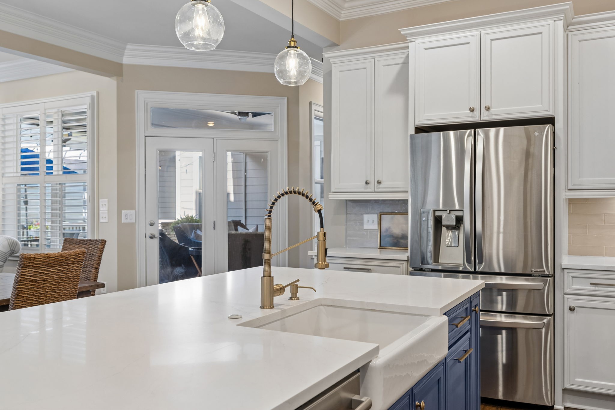 8024 Keats Street Franklin, TN 37064 - Photo 13 of 42 a kitchen with stainless steel appliances granite countertop a sink refrigerator and cabinets