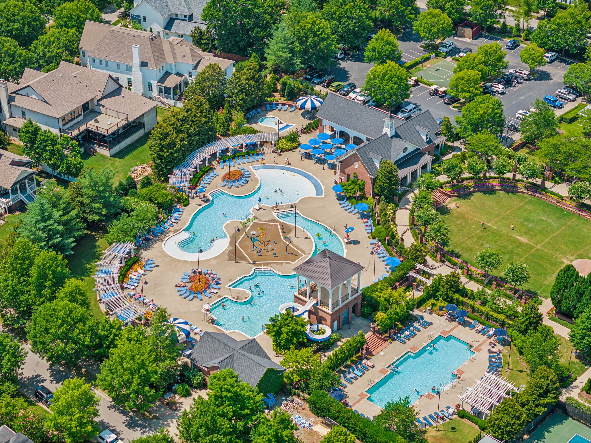 8024 Keats Street Franklin, TN 37064 - Photo 41 of 42 an aerial view of residential house with outdoor space and swimming pool
