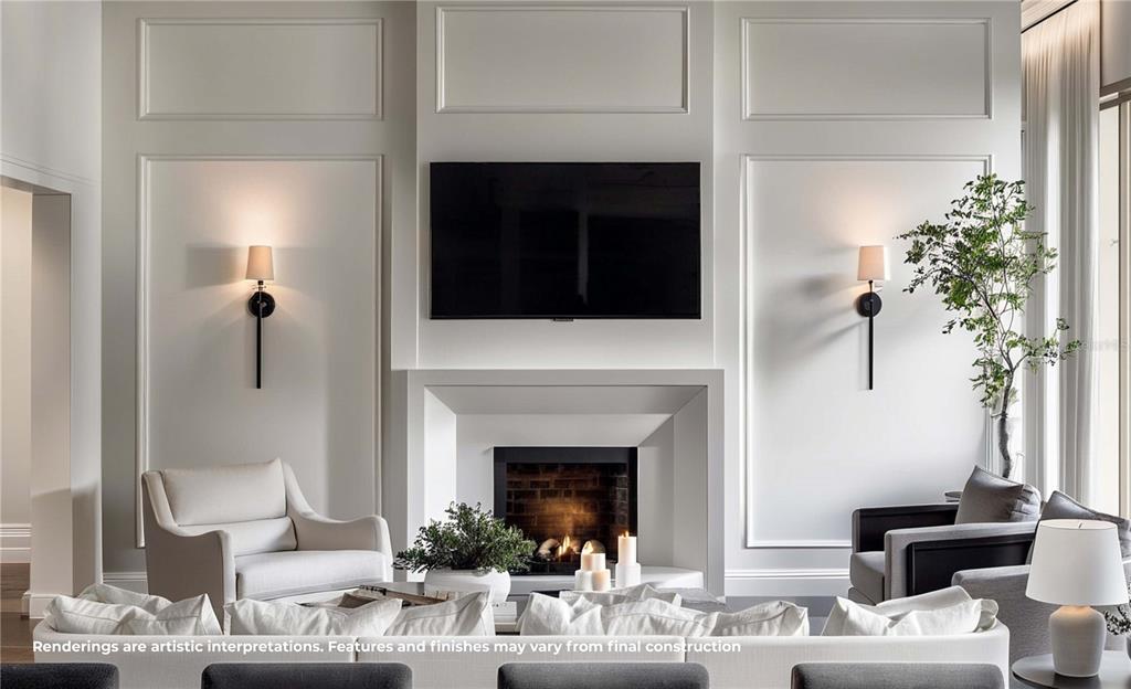 185 Sylvan Boulevard Winter Park, FL 32789 - Photo 2 of 10 a living room with furniture mirror and fireplace