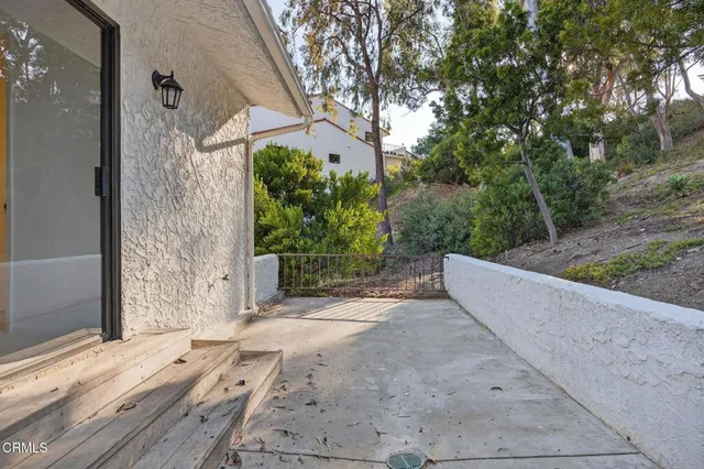 a view of a hallway with entryway