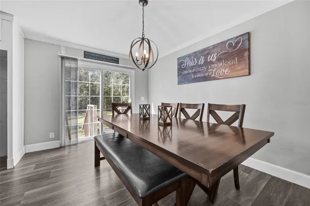 a view of a dining room and livingroom view
