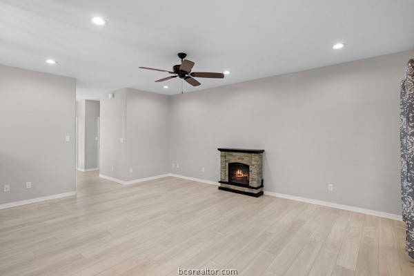 12 Raven's Nest Bryan, TX 77808 - Photo 8 of 46 a view of an empty room with a fireplace