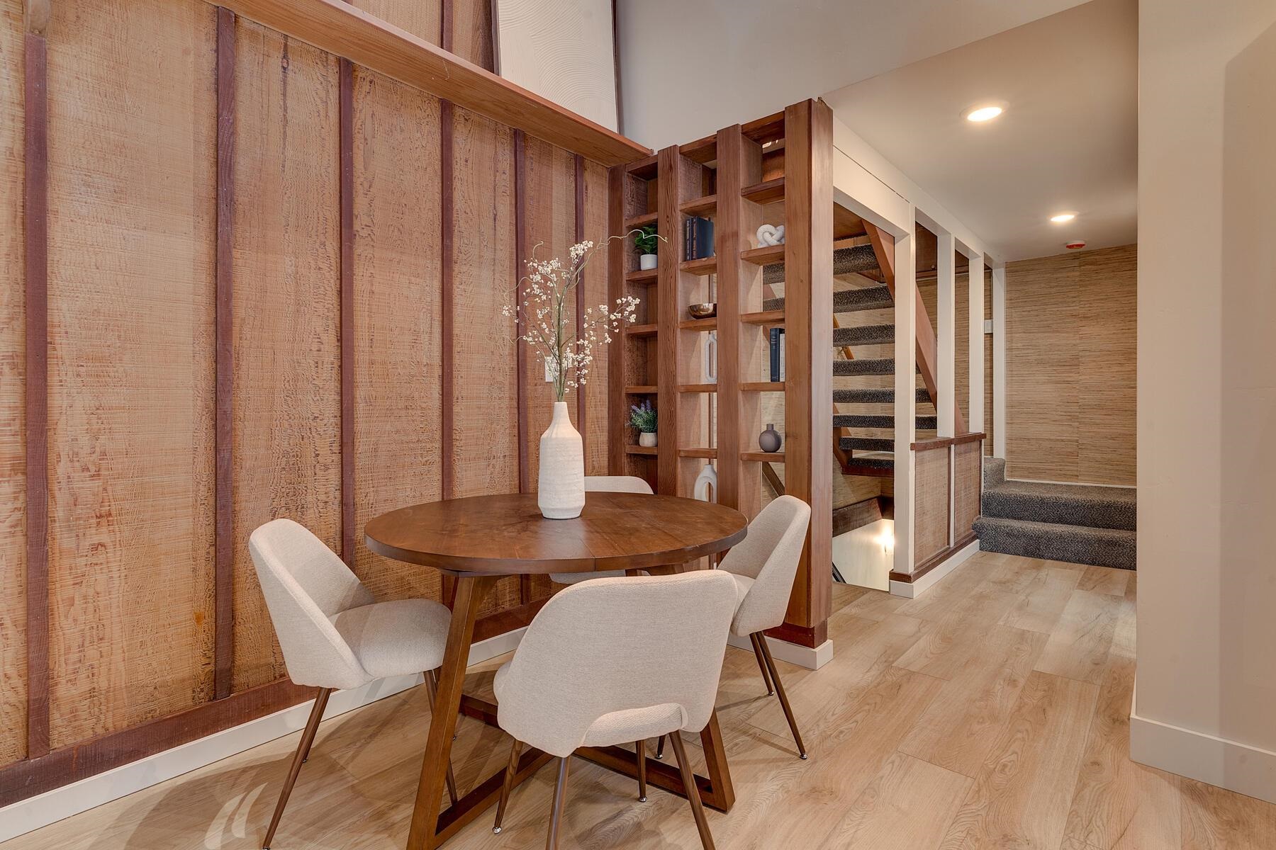 205 Alpine Meadows Road, Unit 2 Alpine Meadows, CA 96145 - Photo 12 of 28 a dining room with furniture and wooden floor