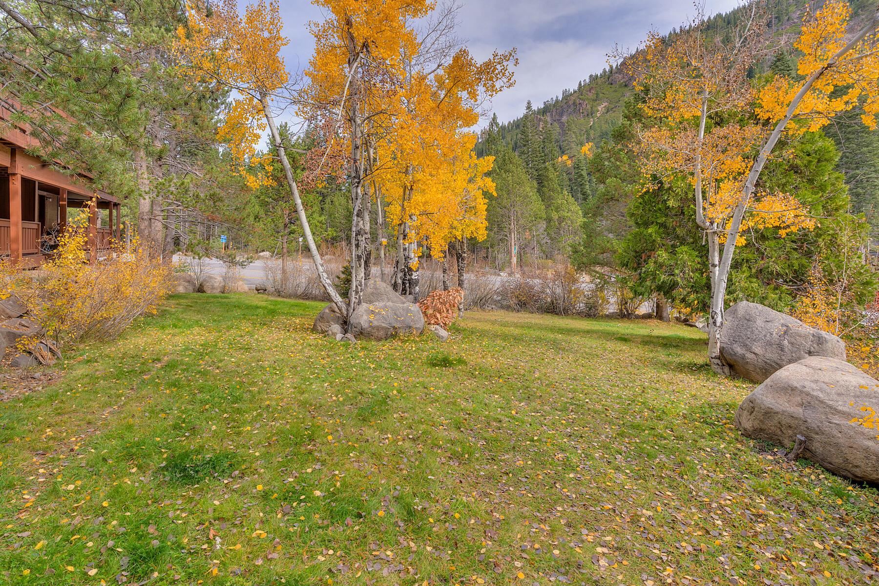 205 Alpine Meadows Road, Unit 2 Alpine Meadows, CA 96145 - Photo 22 of 28 a backyard of a house with lots of green space